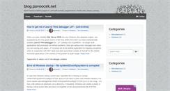 Desktop Screenshot of blog.pavoocek.net